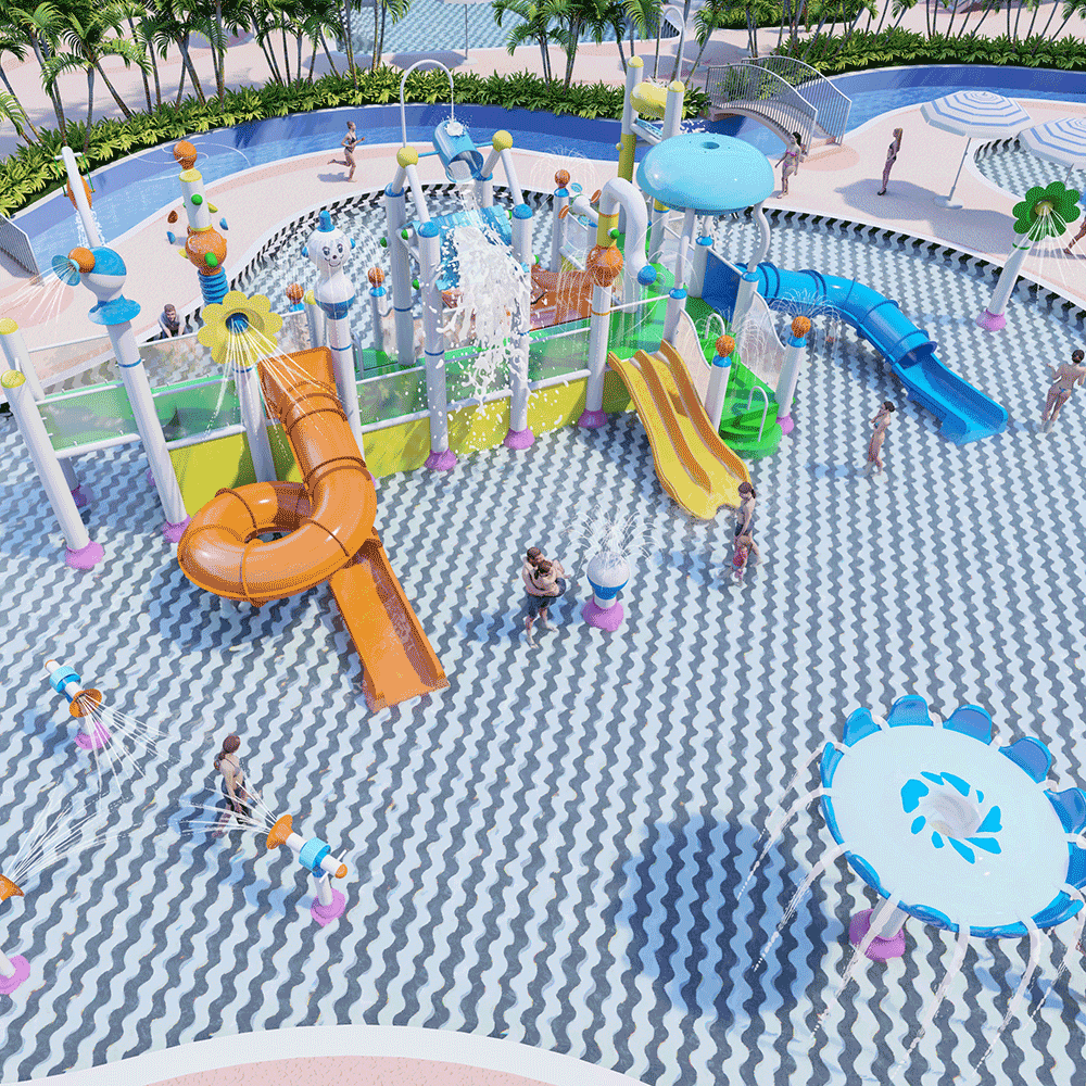 Colorful Kids Water House MSW4S08 with Water Play Structure