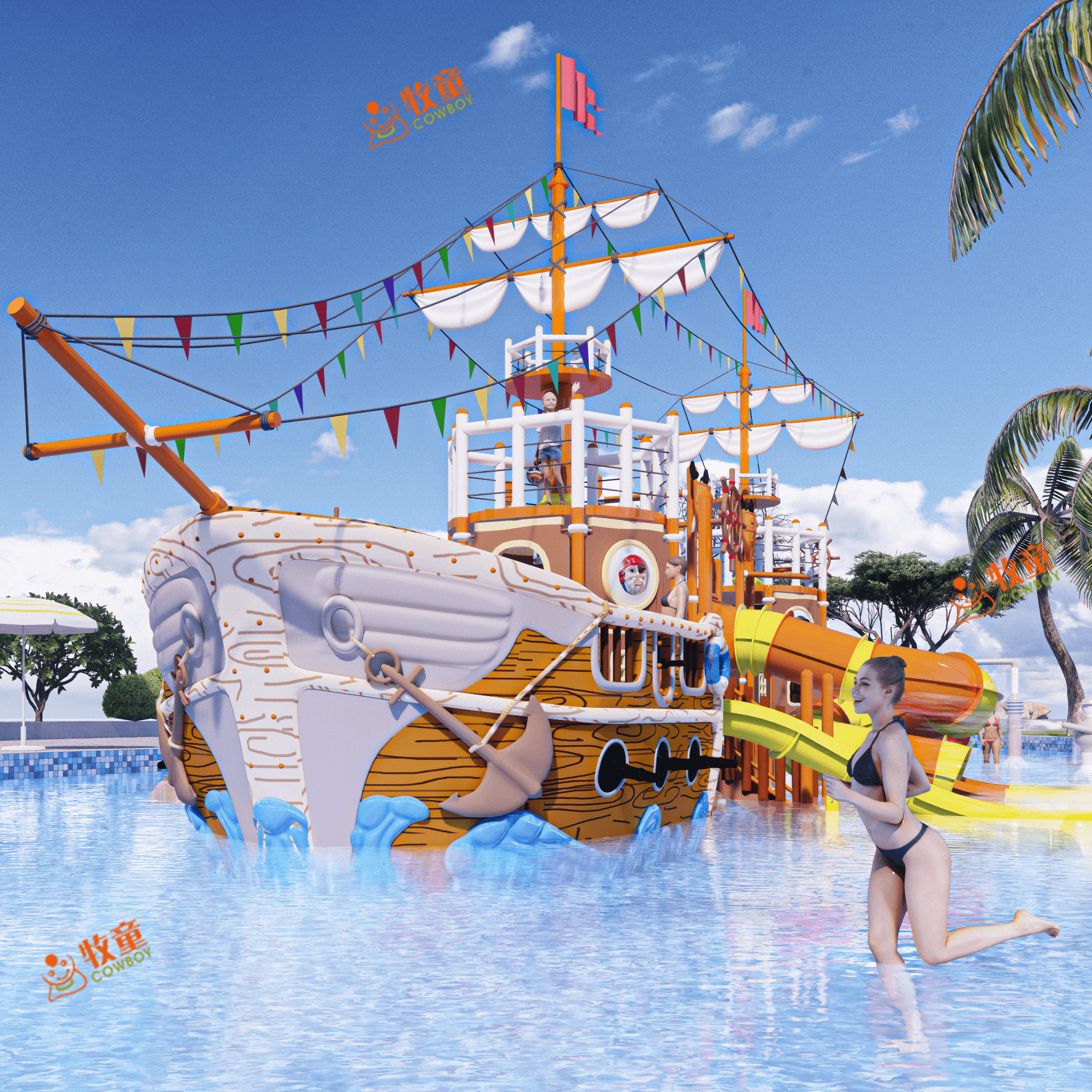 Pirate Series Water House of Kids Water Park Special Theme Series